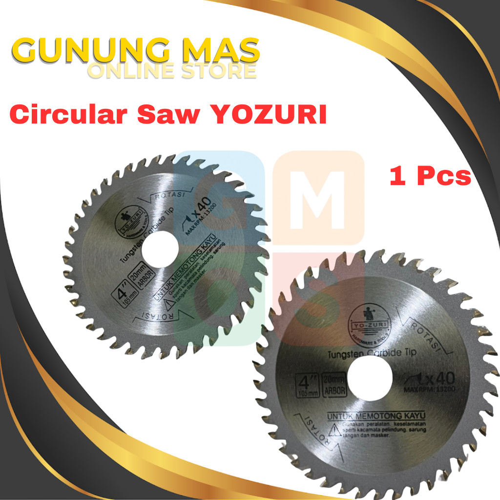 YOZURI Mata Potong Kayu 4" // Circular Saw 4" // Mata Gergaji Circle // Mata Gergaji Kayu