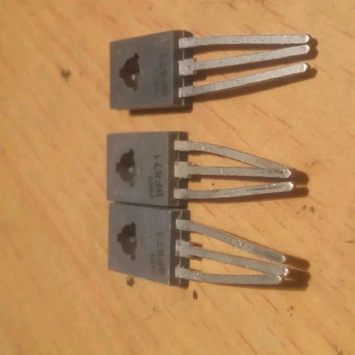 Transistor BF 471 BF 472 F471 F472 BF471 BF472 (Persamaan BF469 BF470) original Philips Abu-abu NOS 