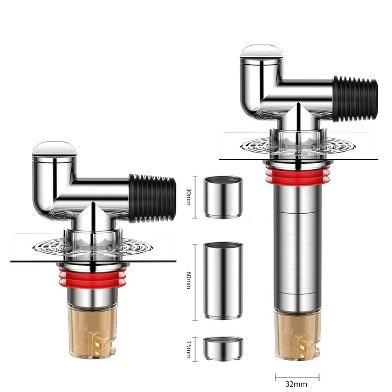 T Connector Pembuangan Air - Penyambung Pipa Tiga Arah untuk Mesin Cuci Balkon, Wastafel & Saluran A