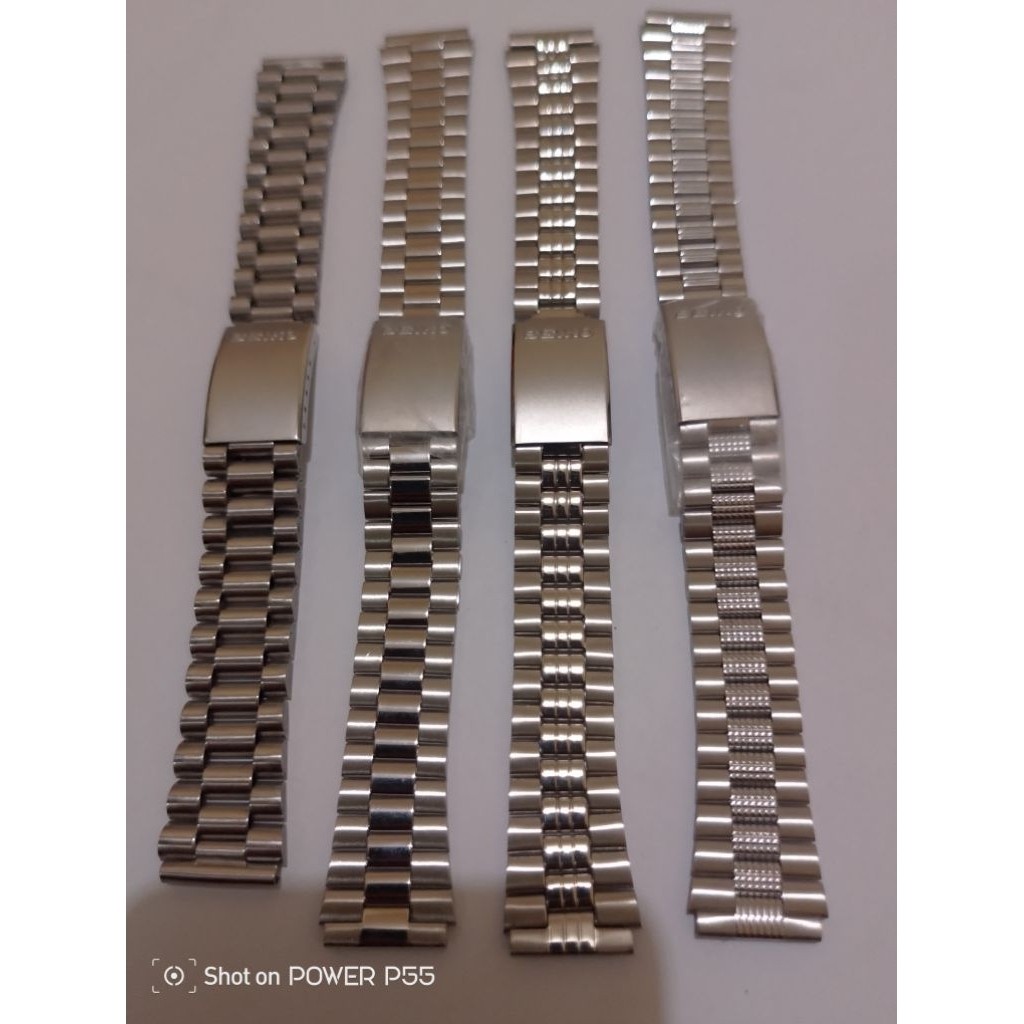 RANTAI JAM SEIKO Logo Seiko Timbul SETAINLESS STELL LUG 18MM