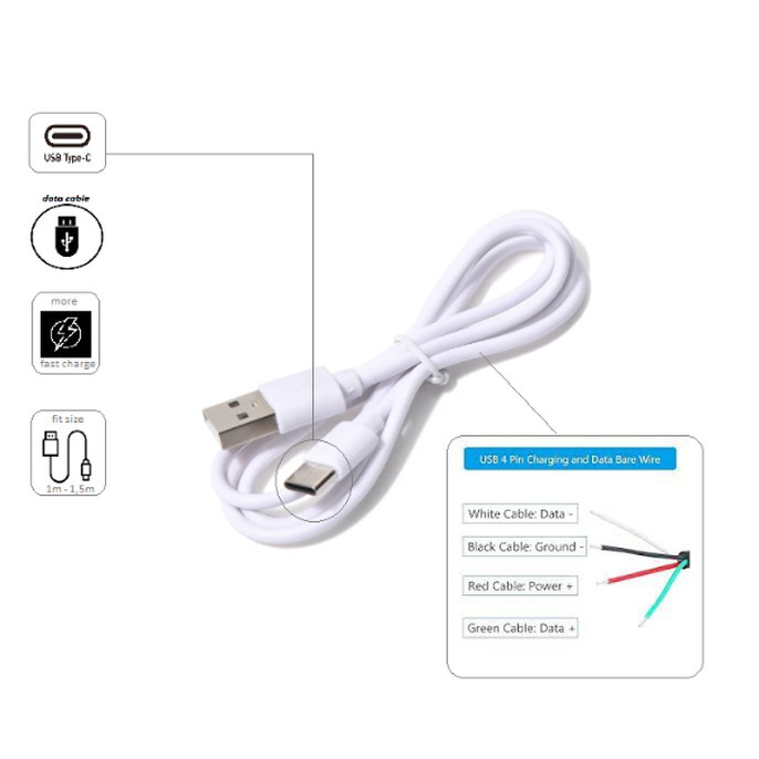 Usb type C kabel charger samsung Note 8 (SM-N9500/SM-N950F/SM-N950U/SM-N950N/SM-N950W)