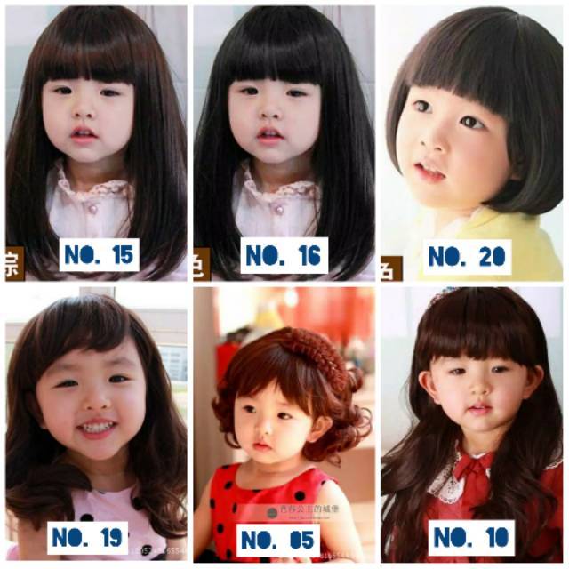 KOKKISHOP  Rambut Palsu Anak Perempuan / Wig Anak / Aksesoris Rambut Bayi Anak Perempuan