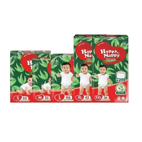 HAPPY NAPPY PANTS JUMBO ISI S60 M52 L46 XL42 XXL36 POPOK BAYI CELANA JUMBO