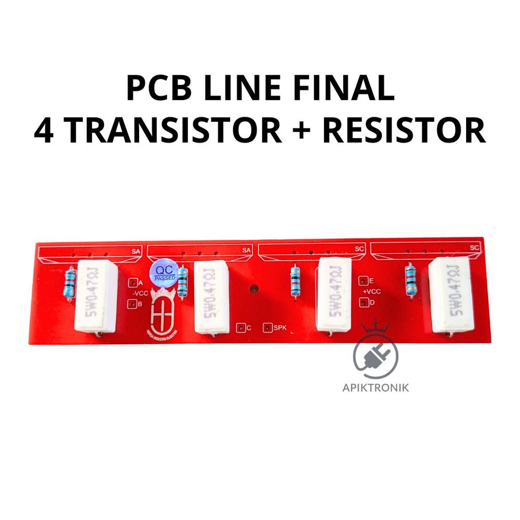 PCB Line Final 4 Transistor + Resistor Siap Rakit Power Ampli SOCL / OCL