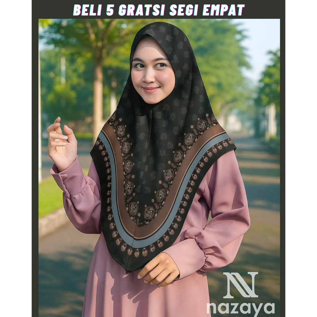 Hijab instan bahan Jersey Kerudung instan motif jilbab instan Hijab  Bergo Instan Daily Motif | Jilb