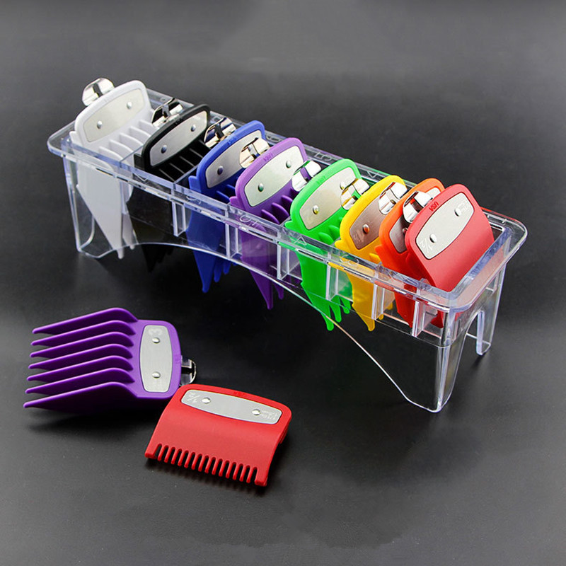 8PCS Hair Clipper Limit Comb Guide Set Multicolor Hairstyle Trimmer Cutting Guard Hairdressing Spare