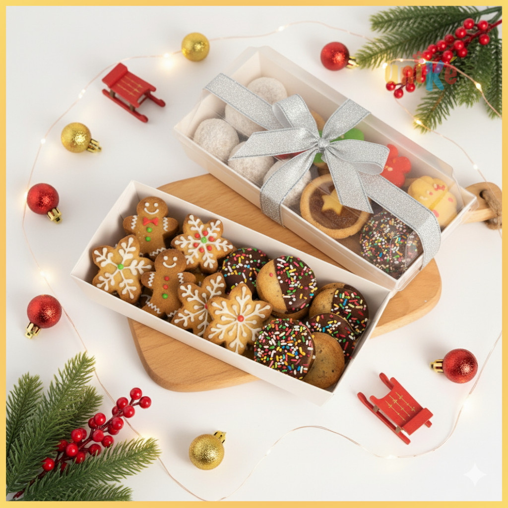 Box Mika Packaging Bakery Premium Elegan Food Grade Kemasan Makanan Sandwich Kue Natal Roti Snack