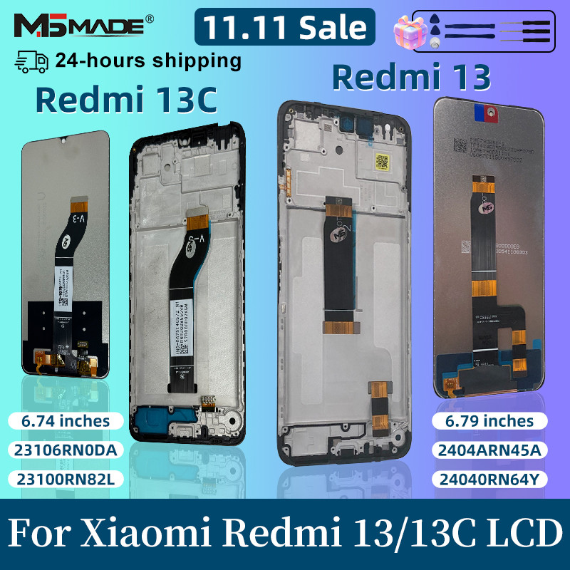 IPS" For Xiaomi Redmi 13 splay 2404ARN45A LCD Touch Screen gitizer For Xiaomi Redmi 13C 23100RN82L L