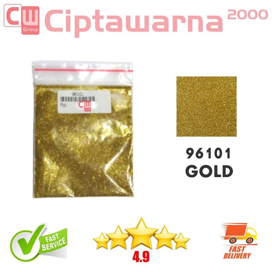 Glitter Tahan UV Khusus Aplikasi cat motor & mobil 5 ml - Gliter Gold ( Emas ) - A4 CWS