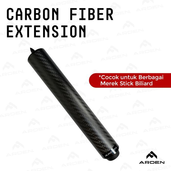 [NEW] ARDEN Carbon Fiber Cue Extension - Cocok untuk Berbagai Merek Stick Biliar - 2.5 Inch, Mezz