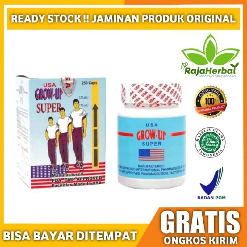 ORIGINAL IMPORT Grow Up USA Original 100% Asli Obat Peninggi Badan Paling Ampuh - GROW UP SUPER USA 