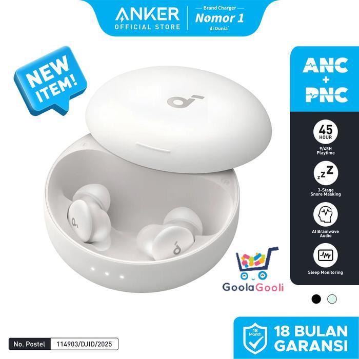 Soundcore Sleep A30 by Anker Sleep Earbuds, Smart Active Noise Cancelling Sleep Headphones- D1301