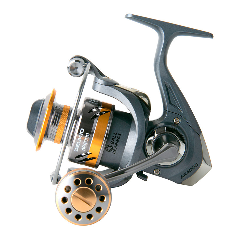 DEUKIO Fishing Reel AR2000-7000 Spinning Reel Metal Spool Max Drag 12KG Saltwater Reel Fishing Acces