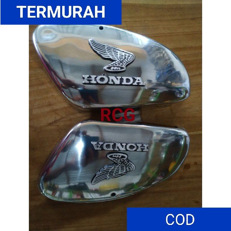BOX AKI C70 TUTUP AKI C70 ALMINI KILAP BOX AKI HONDA C70