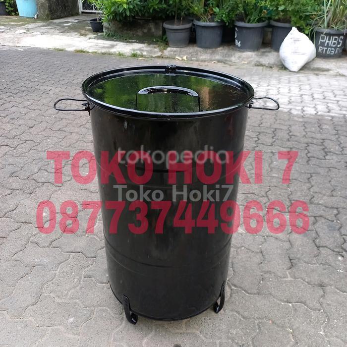Tong sampah/Tong sampah besi/ tong sampah 60 liter plus kaki
