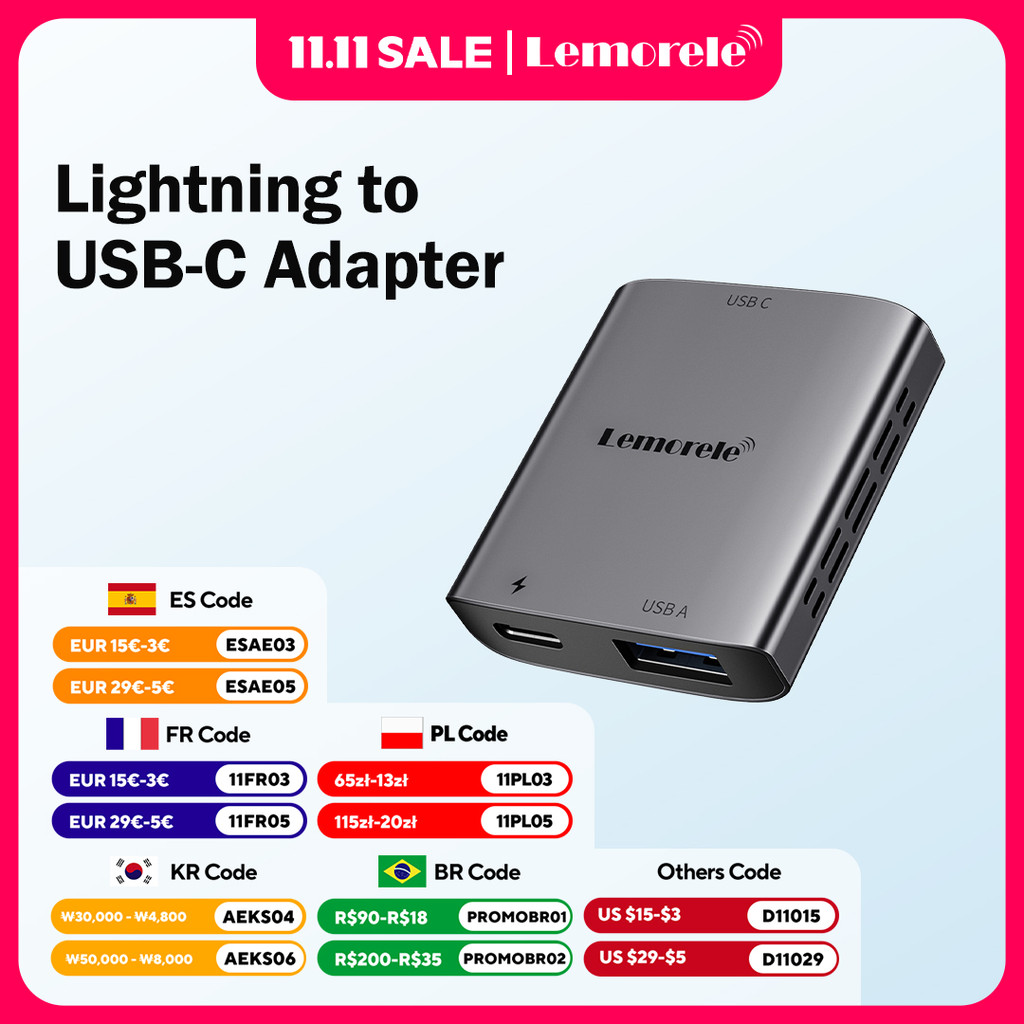 Lemorele Lightning to USB C AR arging Transmission Module Data Cable arge and Play For XREAL Nreal A