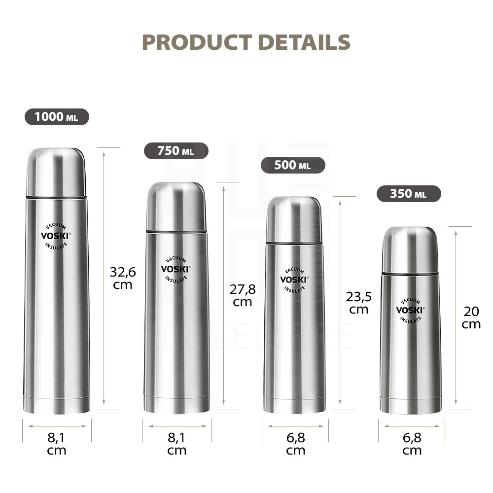 SWN - Termos Stainless Steel Tahan Panas Dingin 24 Jam Termos Air Panas
