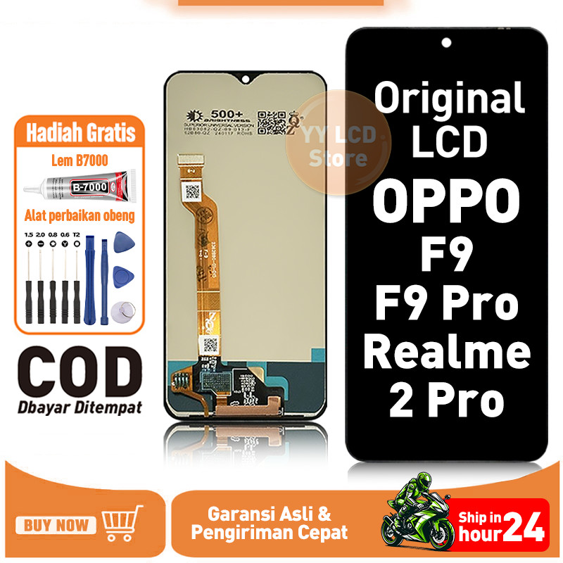 LCD FOR OPPO F9 F9 Pro LCD Realme 2 Pro Touchscreen Fullset Crown Murah  Ori-Asli Obeng Compatible F