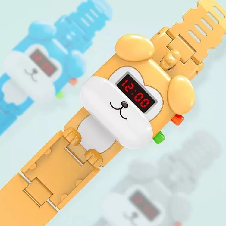 Mainan Anak ANIMAL TRANSFORMING WATCH Robot Jam Tangan Robot Anak Anak Mainan Anak Perempuan