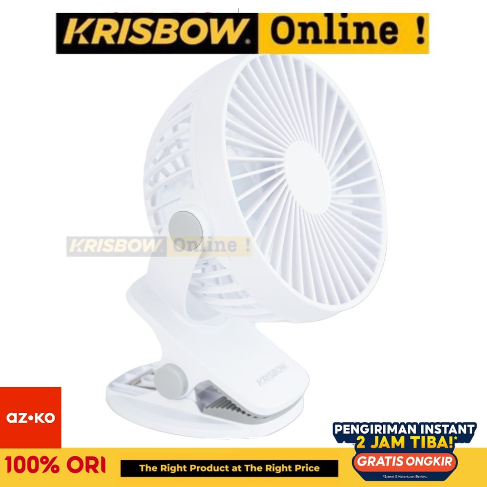 AZKO Krisbow 5 inci Kipas Meja Pendingin Angin Emergency Klip Kipas Meja Pendingin Angin Portable Mi
