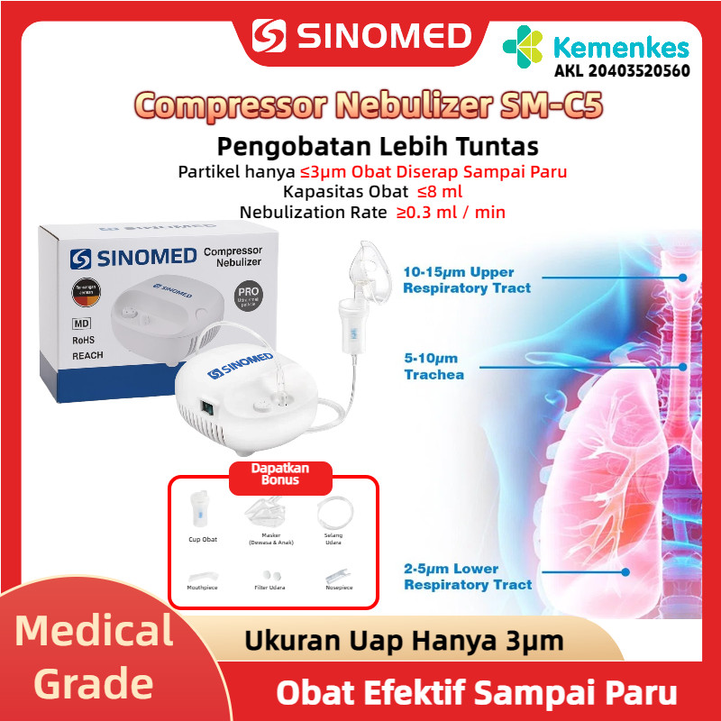 Compressor Nebulizer SM-C5 nebulizer portable uap alat nebulizer anak alat uap sesak nafas asma nebu