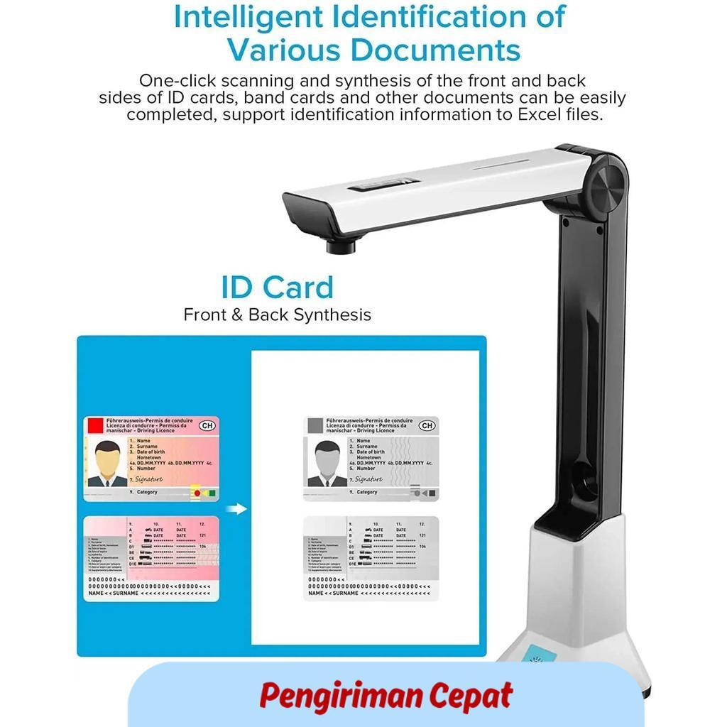 PCP Document Scanner 10 Mega Pixel  A4 Book Portable Scanner Documents Camera A4 Paper Files High De