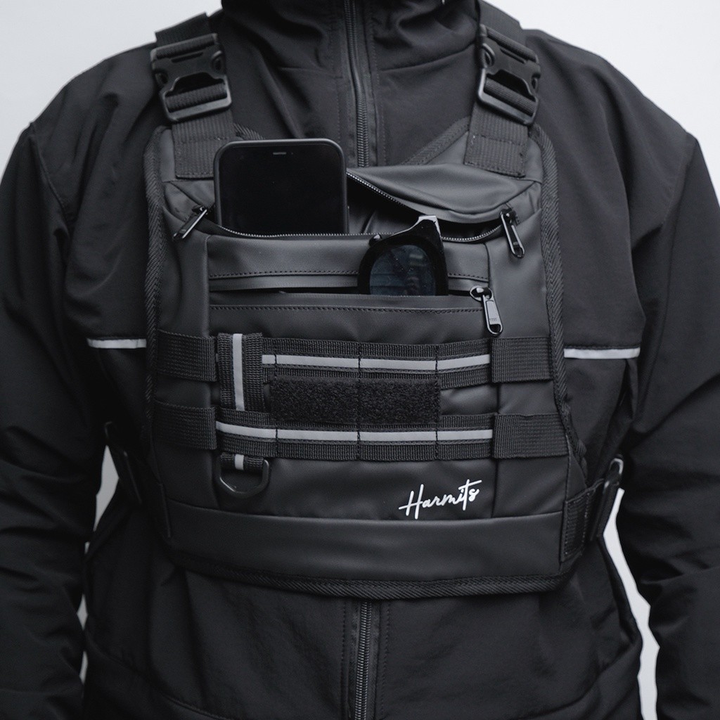 Harmits Project - Chest bag Black BRAMBLE Waterproof Tas Dada Pria Waterproof