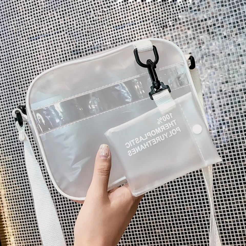(GTT)  Tas slempang transparan / tas selempang unik lucu / Tas sleempang transparan / BOXY CLEAR SLI