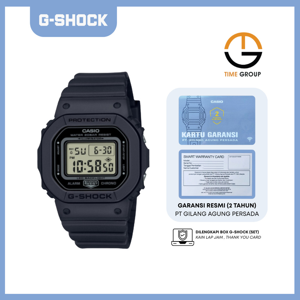 JAM TANGAN WANITA G-SHOCK GMD-S5600BA-1 GMDS5600BA-1DR DIGITAL RESIN STRAP ORIGINAL