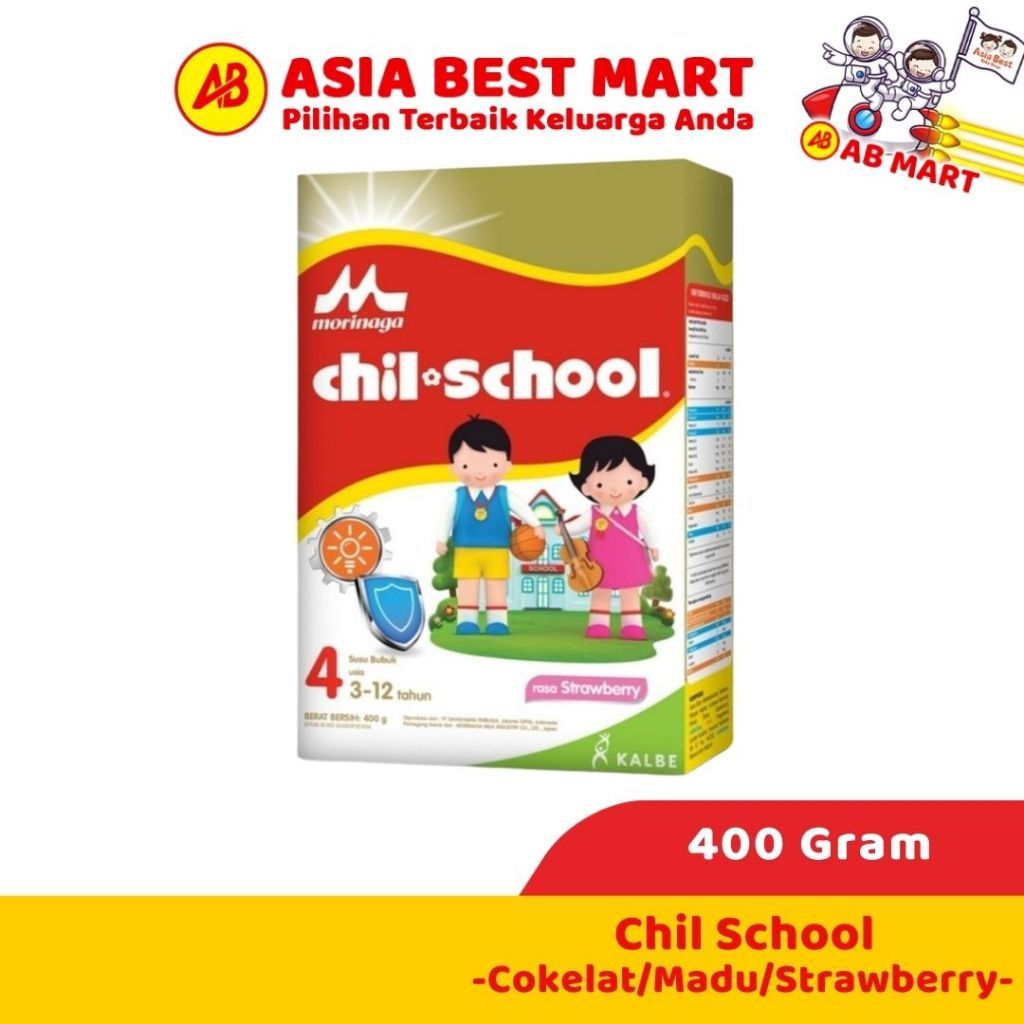 Chil School 400gr Regular Gold Strawberry Chocolate Madu Susu Bubuk Pertumbuhan Anak - ASIA BEST