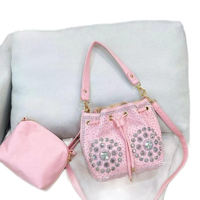 JEANS PINK 81992-11 Tas Wanita Fashion Cantik Bahan Jeans Special Desain Unik Elegan Size 21x12x22 c