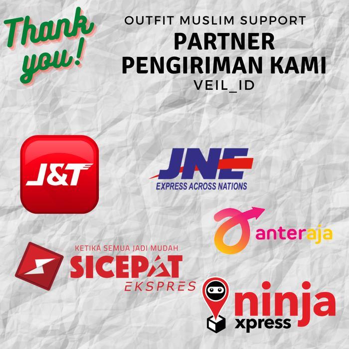 Fashion Baju Atasan Muslim Wanita Blouse Wanita Warna Hitam Polos - UTAMA