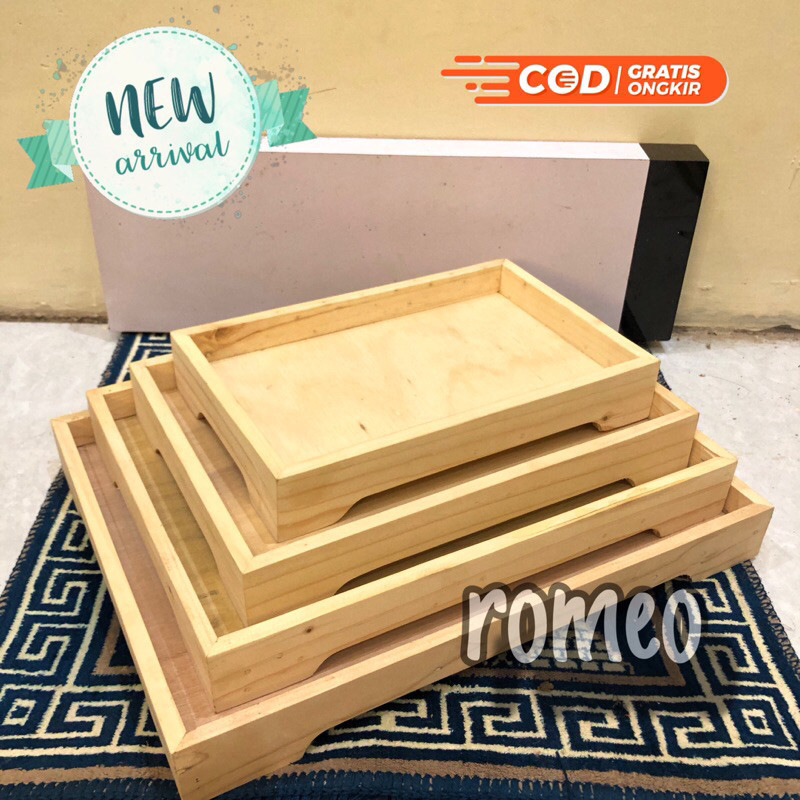 1 Hari Jadi Kotak Seserahan Kayu Berkaki 1 Set Isi 4 Kotak Seserahan Pernikahan Termurah