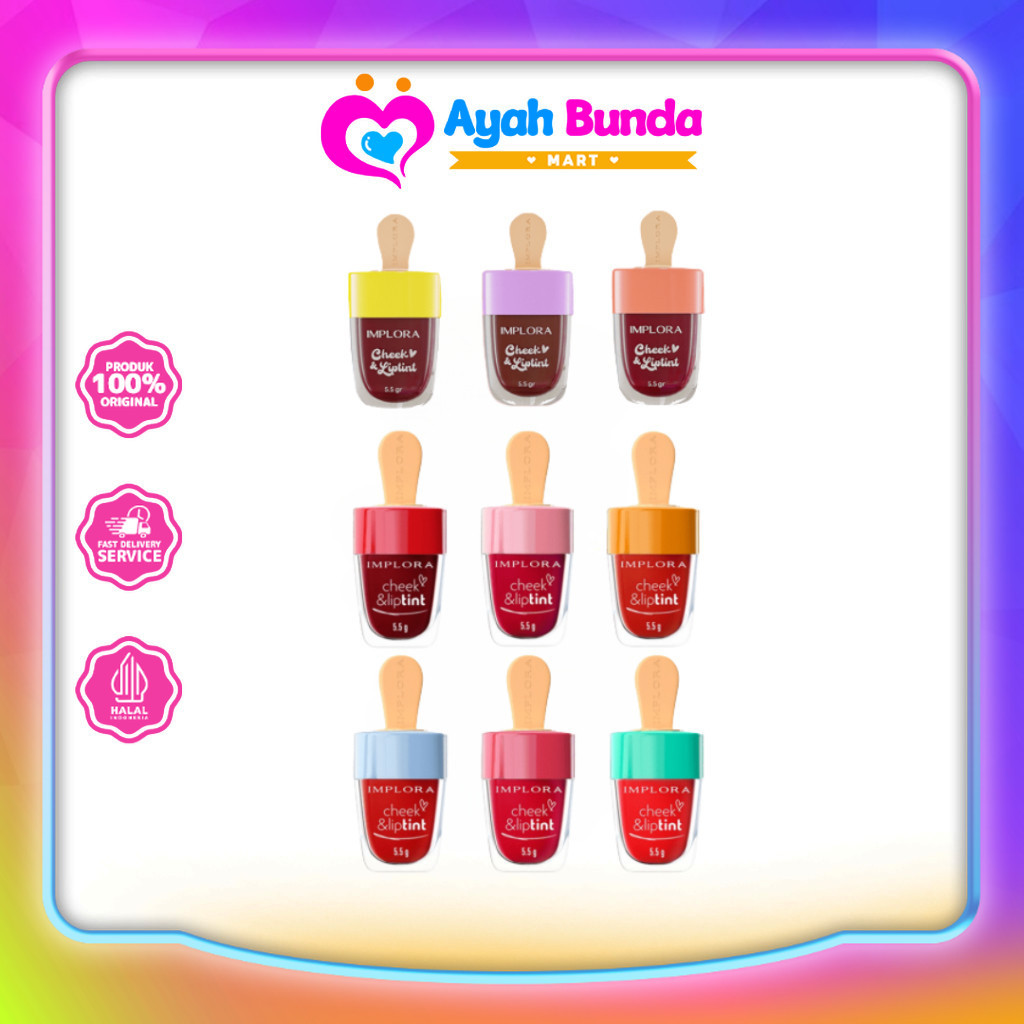 Implora Cheek and Lip Tint | Perona Bibir dan Pipi | Tahan lama & Ringan l Ayah Bunda Mart