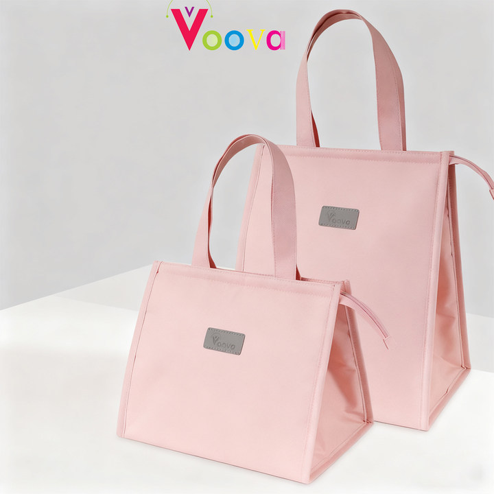 VOOVA Tas Bekal Kanvas Tebal Dengan Lapisan Alumunium Tahan Suhu/ Tas Bekal/ Lunch Bag