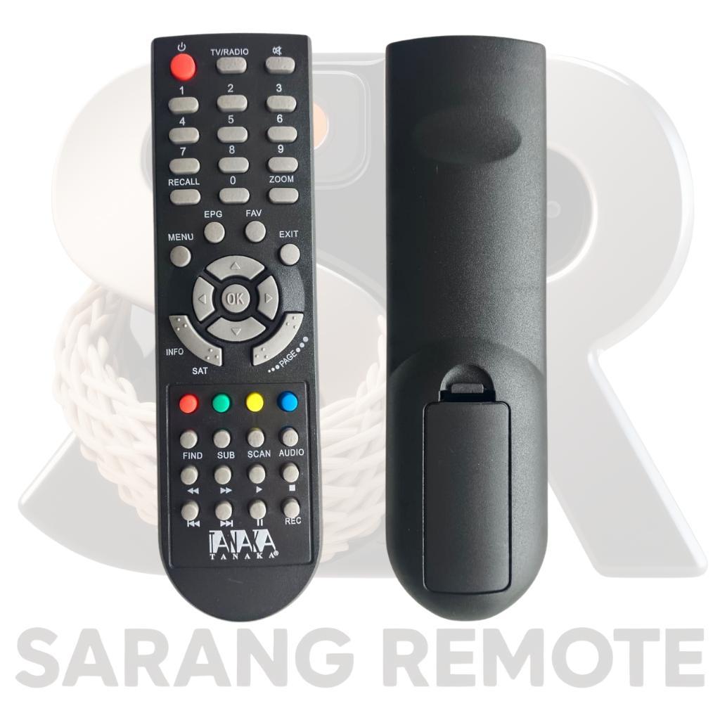 Remote Remot STB Set Top Box TANAKA DVB T2 Dus Hitam Body Plastik