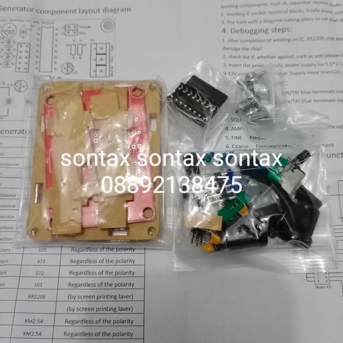 pcb kit kits ic xr2206 xr 2206 signal generator sinyal audio sine ...Eletronik