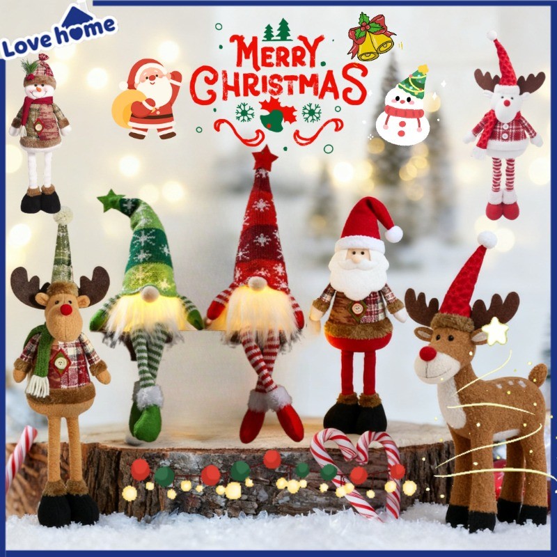 Hiasan Pohon Natal Berbentuk Boneka/Boneka Santa Claus/Hiasan Pohon Natal/Boneka Natal Yang Bisa Dit