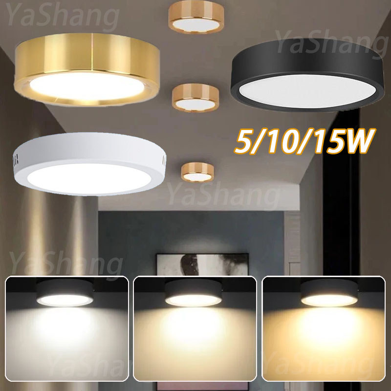 3 WarnaLampu Downlight LED Kotak Outbow  Tempel Plafon Lampu Plafon Lampu Sorot 5/10/15W