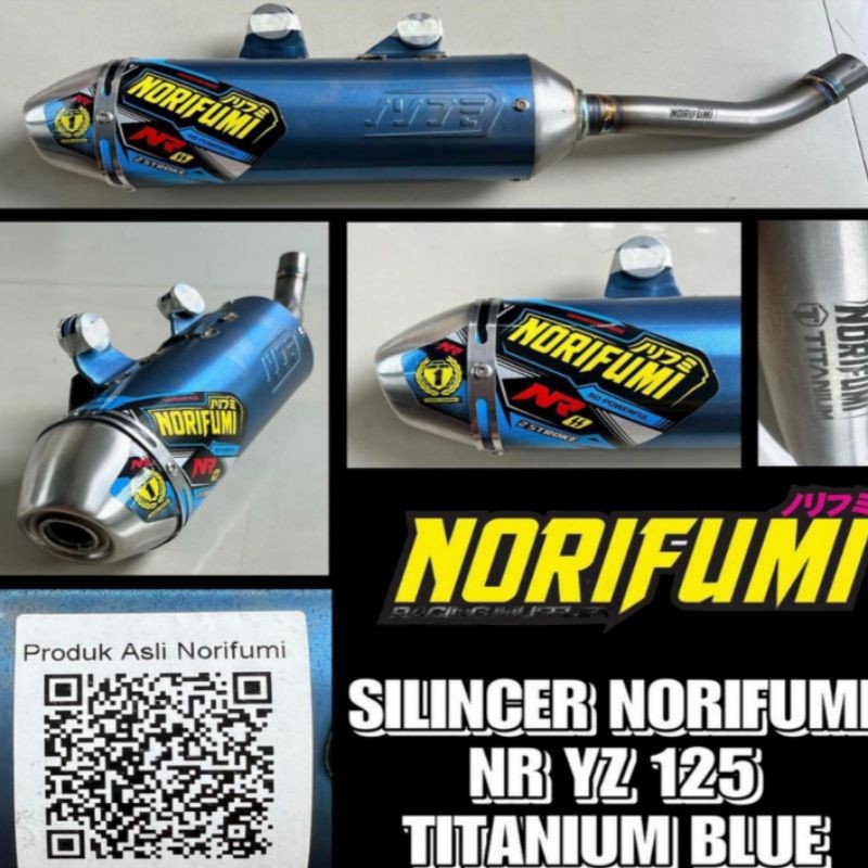 KNALPOT YZ 125 2022 NORIFUMI NR TITANIUM BLUE