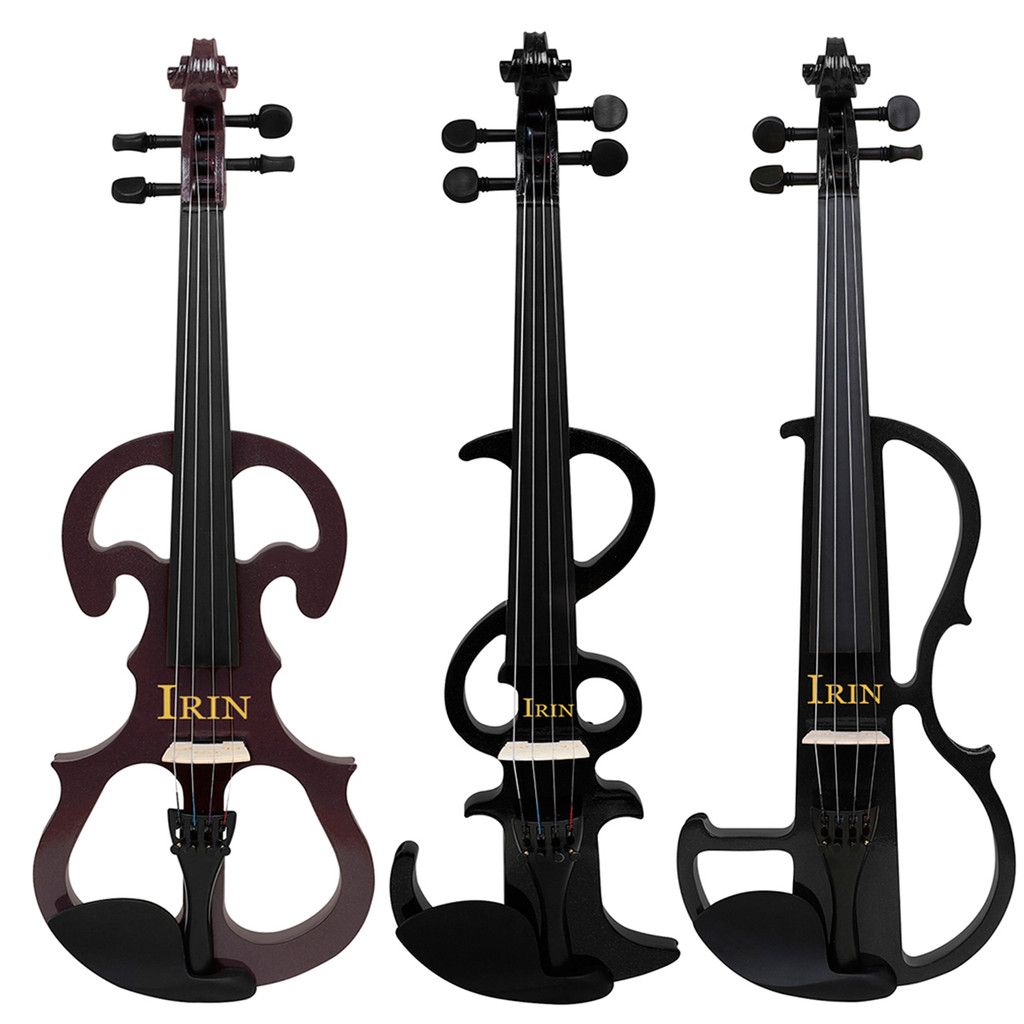 IRIN Electric Violin 44 Silent Electric Violin Set for Beginners Adults Teenagers Solid Wood Electri