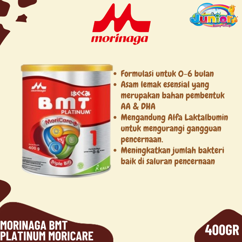 Susu Morinaga BMT Platinum Moricare 400gr - Susu Formula Bayi