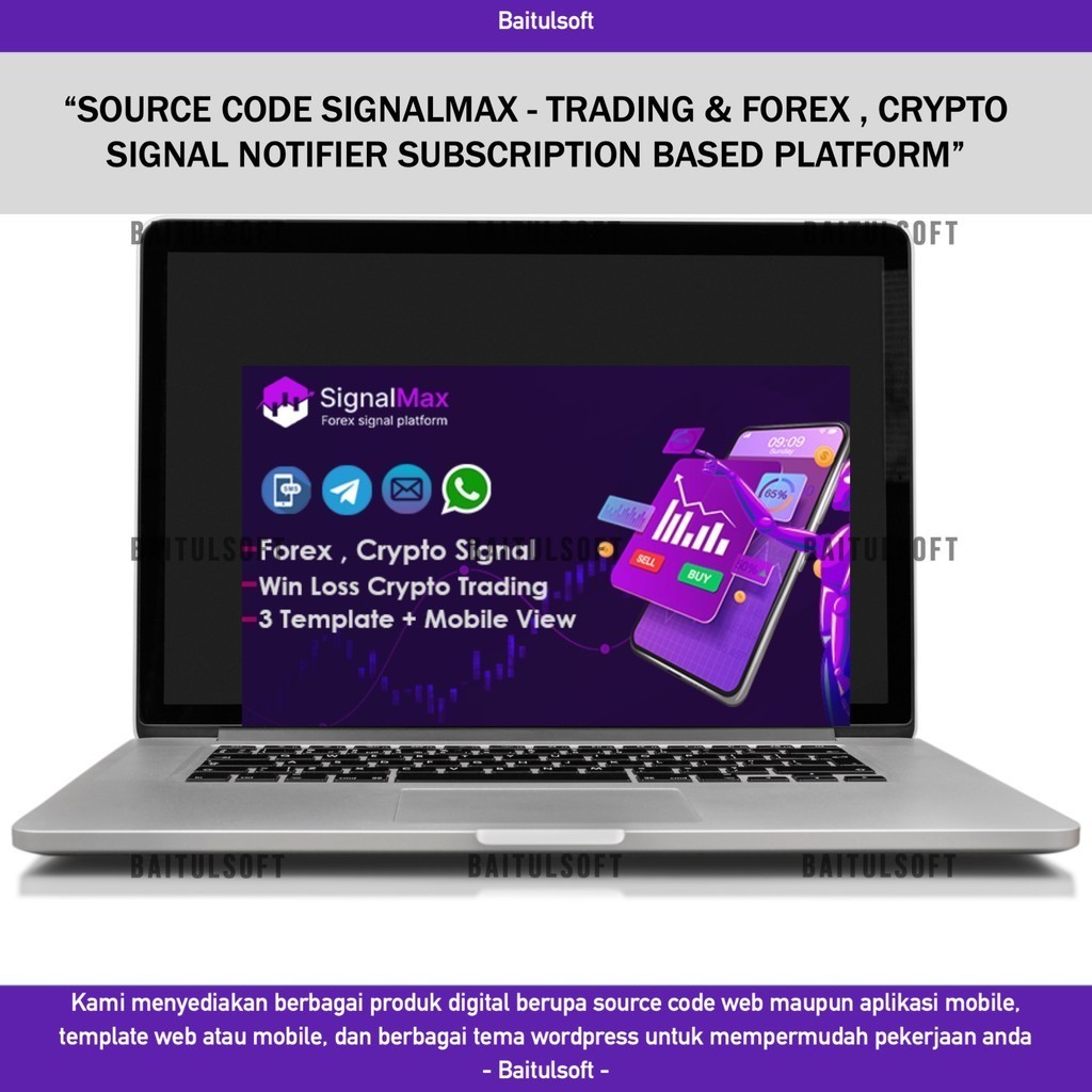 SOURCE CODE APLIKASI WEB SIGNALMAX - TRADING & FOREX , CRYPTO SIGNAL NOTIFIER SUBSCRIPTION BASED PLA