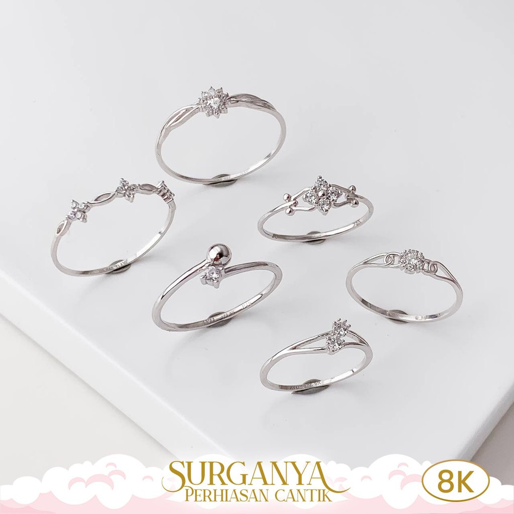 Macan Gold Cincin Emas Kadar 8K Cincin Putih Model Variasi Simpel