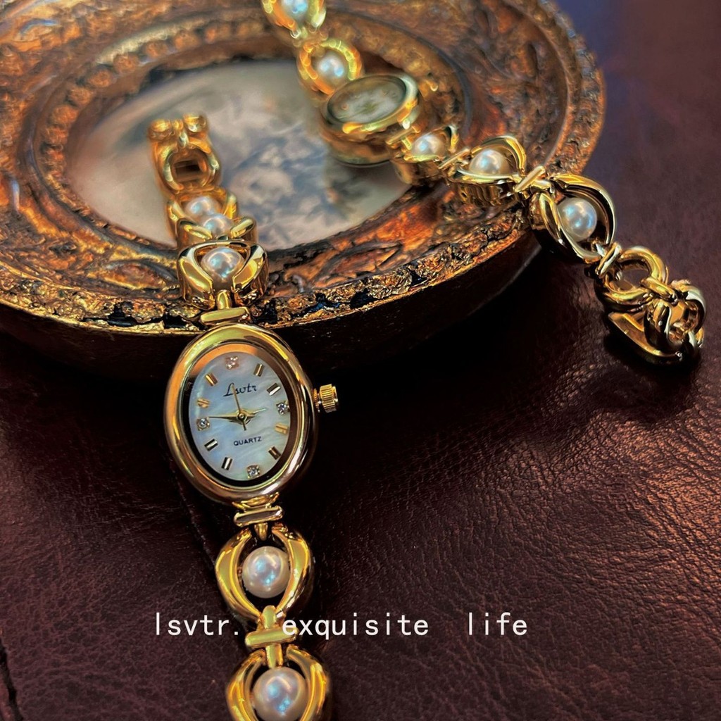 LSVTR jual panas baru abad pertengahan abad pertengahan mewah imitasi jam tangan mutiara temperamen 