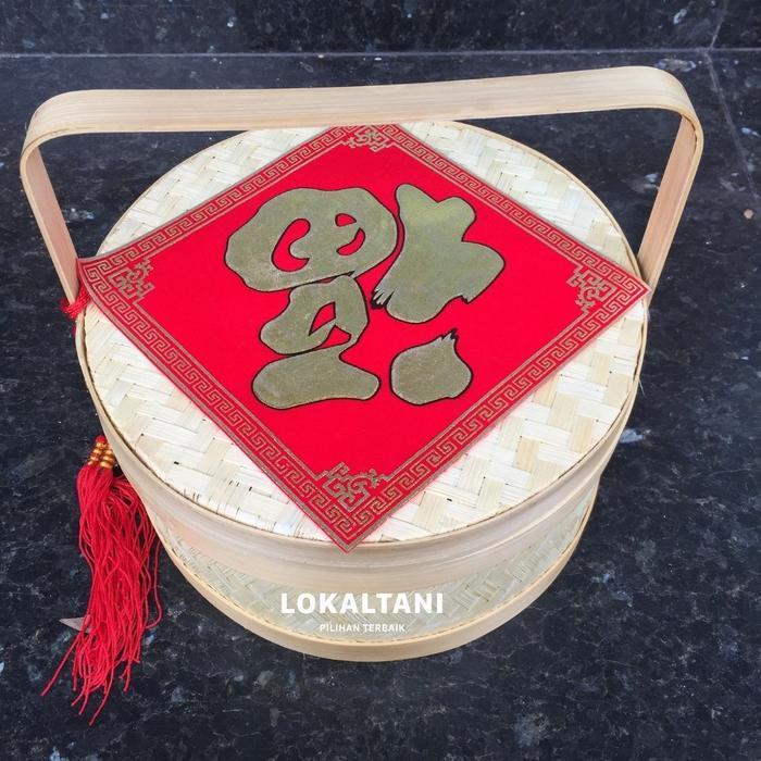 Hampers Bambu IMLEK/Keranjang Anyaman/Anyaman rantang Bulat