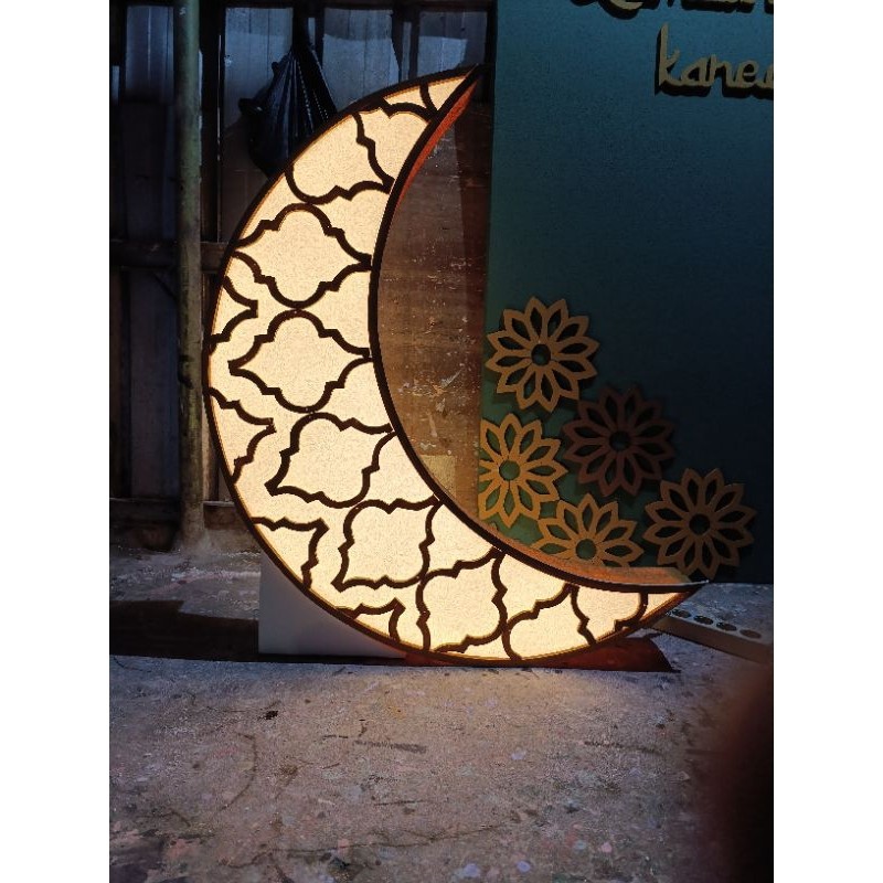 (Teracasa) backdrop Ramadan/backdrop/dekorasi/styrofoam/bedug ramadhan/Bulan Ramadhan