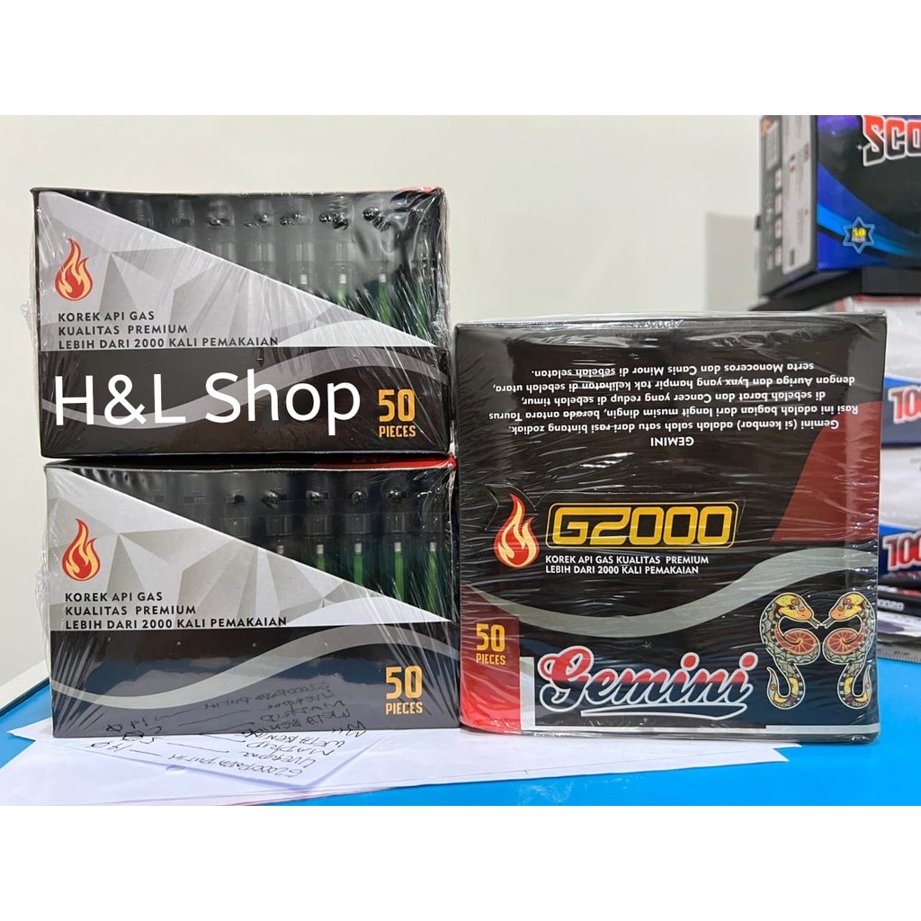 Korek Api Roda G2000 kepala hitam (Gemini) Terlaris