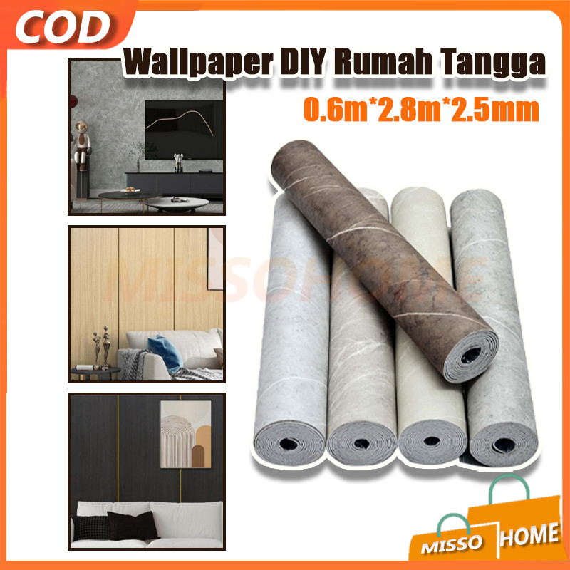 Wallpaper DIY Rumah Tangga/Motif Marbel/Serat Kayu Vinyl Tebal 2.5MM/Wallpaper dinding Vinyl Marble 