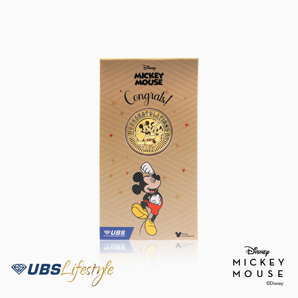 Angpao Emas Disney Mickey And Minnie Congratulation 0.2 Gr